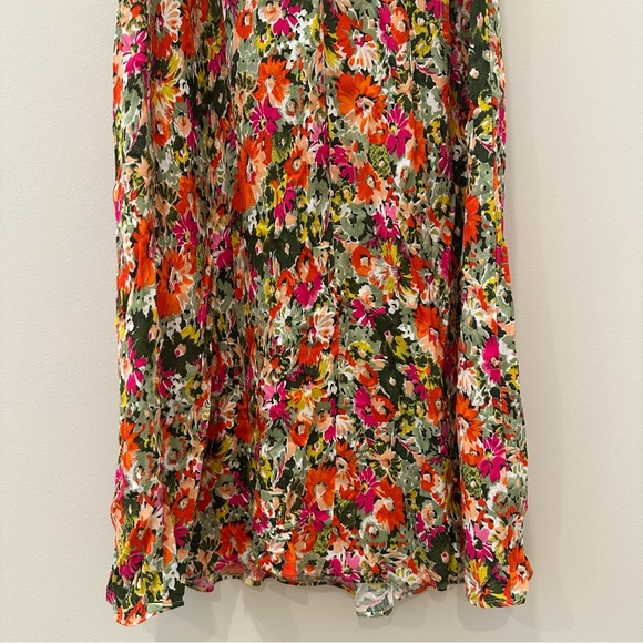 J. Crew Collection Floral Colorful Halter Maxi Dress Long Resortwear Size Large - Picture 6 of 13
